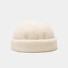 Vintage Docker Cap Hip Hop Stijl Effen Kleur Skullies Muts Warme Verstelbare Randloze Hoed Winterseizoen voor Mannen en Vrouwen