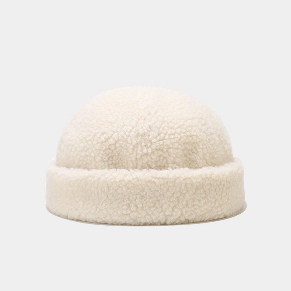Vintage Docker Cap Hip Hop Stijl Effen Kleur Skullies Muts Warme Verstelbare Randloze Hoed Winterseizoen voor Mannen en Vrouwen