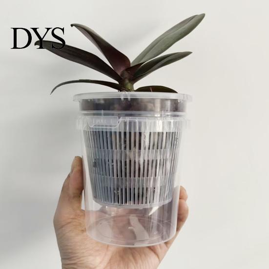 Vochtminnende Plantenbak Clear met Waterreservoir, Plastic Zelfwatergevende Bloempot, Geperforeerde Binnenpot, Decoratief Kantoor Ademende Wortelcontrole