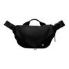 Curved 3L Solid Color Casual Flap Design Nylon Magnetic Closure Handheld Shoulder Crossbody Waist Bag Unisex Bags Black LU9BSJS-BLK