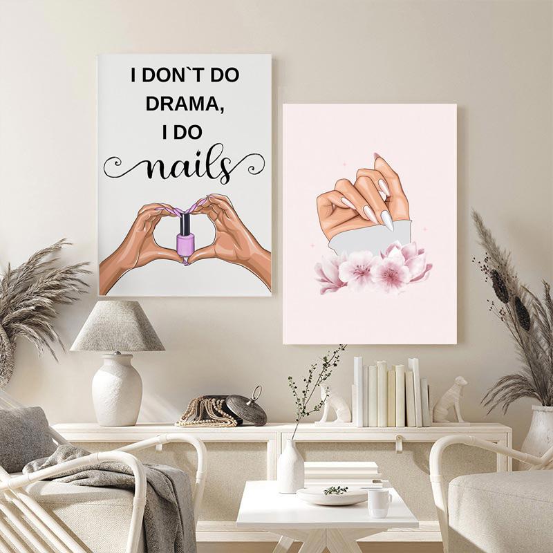Personalizované laky na nehty Technologické tvary Malování na stěnu Malba na plátno Severská móda Plakáty a tisky Obrázky pro výzdobu salonu krásy