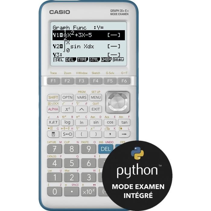 Calculatrice casio calculatrice graphique graph35+eii python
