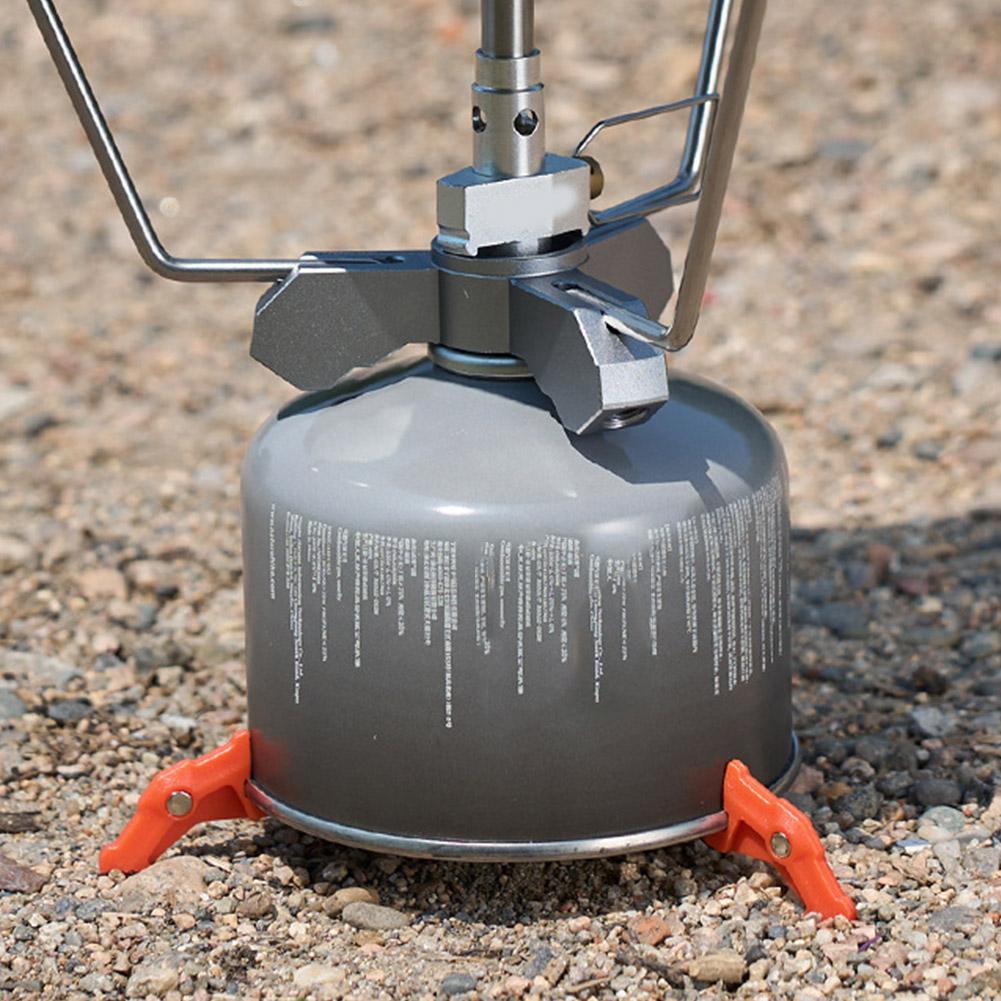 Widesea Foldable Gas Tank Bracket Bottle Shelf Stand Tripod Stove Base Stabilizer Folding Camping Burner Flat Canister Tripods