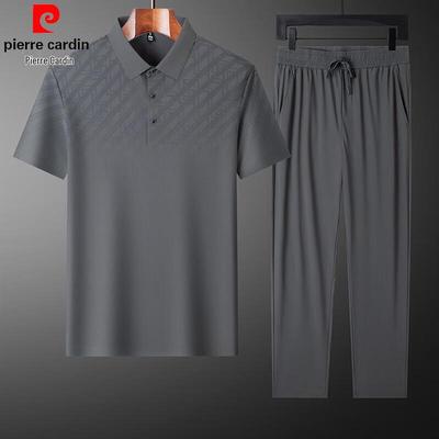 Men's Ice Silk Cooling Short-Sleeve T-Shirt & Pants Set