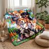 Puppies in Spring Blossoms Theme blanket Lightweight Warm Flannel Blanket Decorative Throw Blanket for Home Decoration