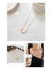 S925 Sterling Silver Gold Square Necklace: Minimalist Sugar Cube Clavicle Chain for Women, Light Luxury Design for Spring/Summer