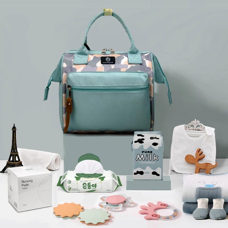 Fashion Small Mommy Bag One Shoulder Messenger Multifunctional Mommy Handbag Storage Mother Baby Storage Bag Women'S Bag