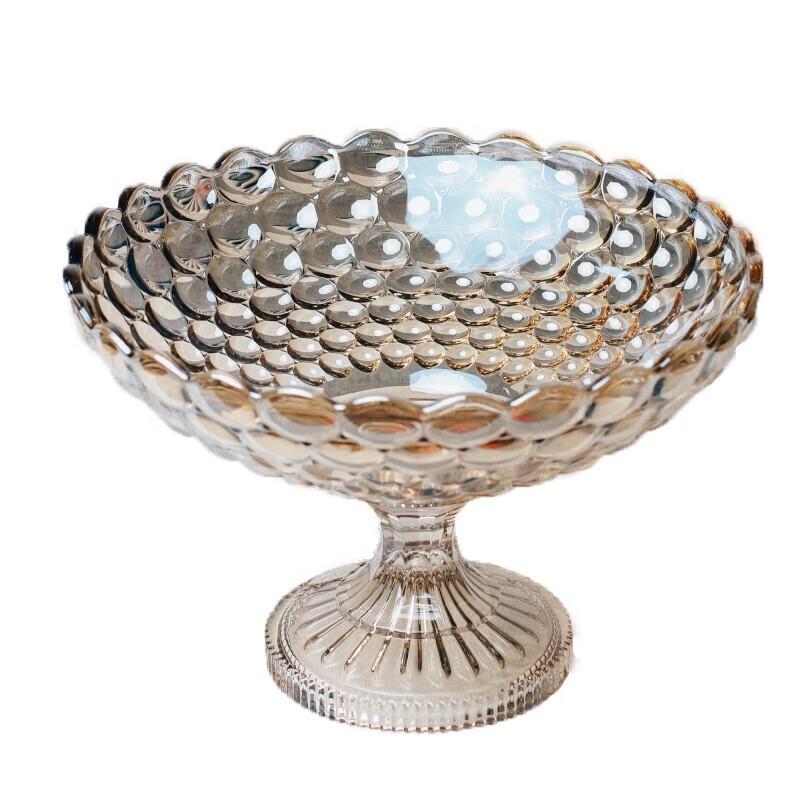 Homeglen European Crystal Glass Pedestal Dried Fruit Bowl
