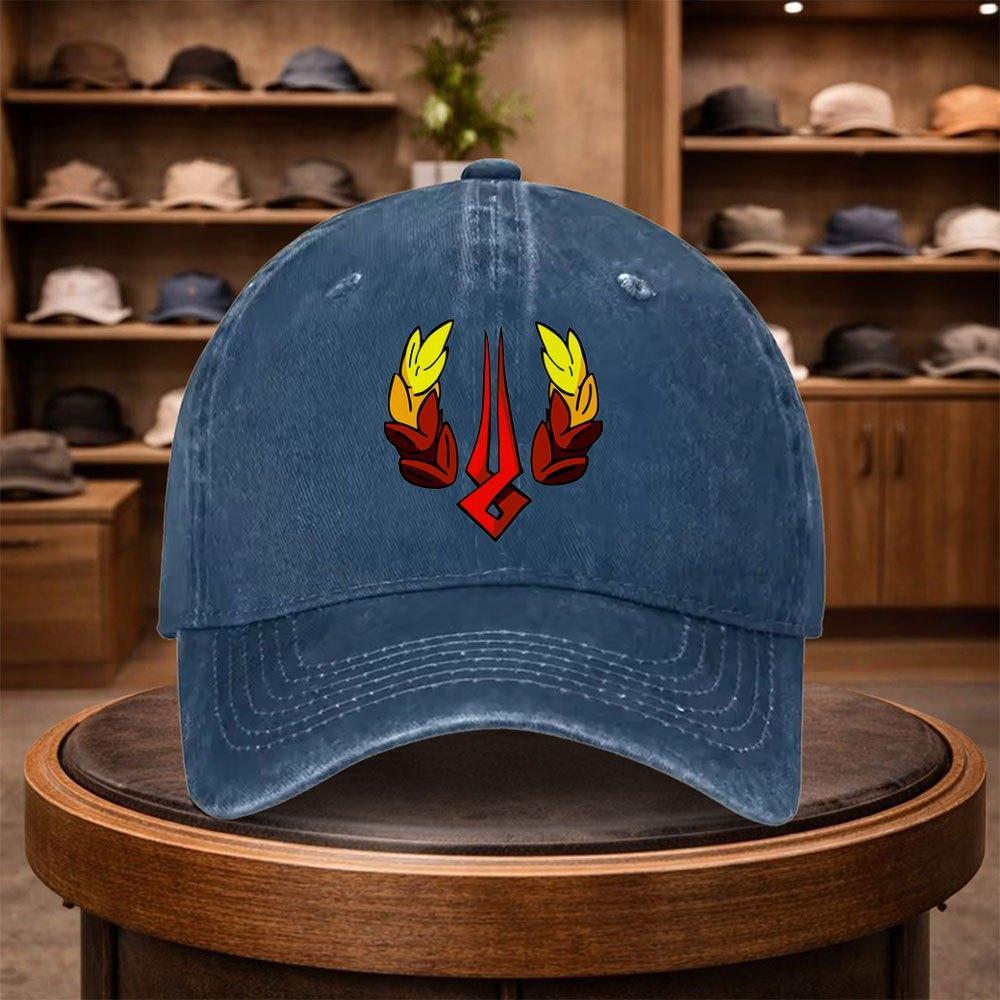 A MenS Flame Wheat Spike Baseball Cap Stylish And Adjustable for Outdoor Use Featuring an Urban Design This Lightweight And