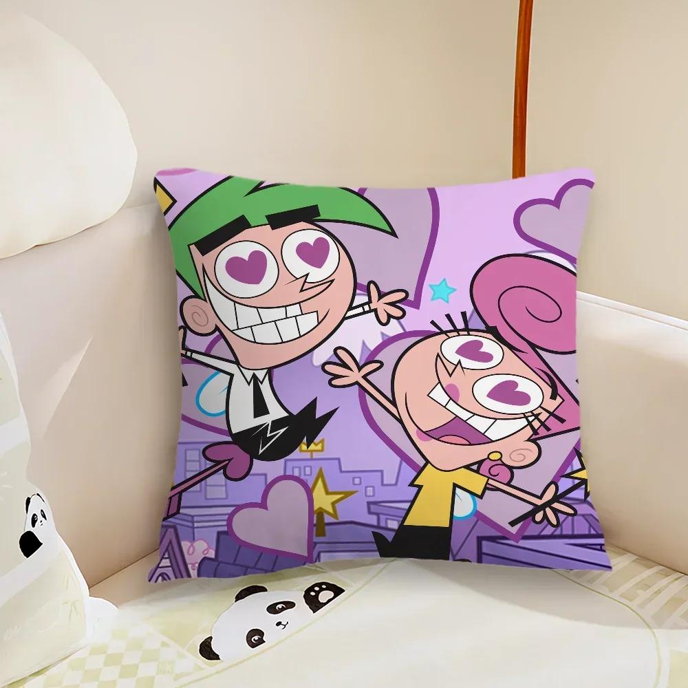 Cute Cartoon The F-Fairly O-OddParents cushion cover Living Room Headboard Office Bedroom Cushion Sofa Nap Time Pillow Case