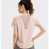 New summer loose mesh yoga short sleeved female breathable T shirt  running sports fitness top women