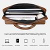 WEIXIER Geantă Aktovcă din Piele pentru Bărbați 15,6 Inch Geantă pentru Laptop Geantă Mare Tip Poștaș Mesager Crossbody Geantă de Umăr pentru Birou Afaceri Călătorii
