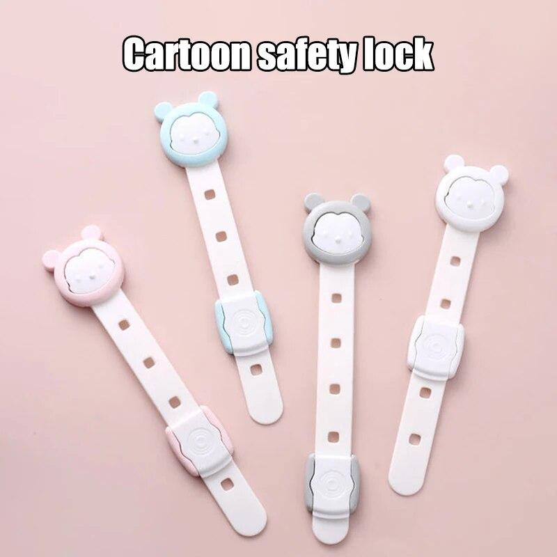 Adjustable Baby Safety Multi-functional Anti-pinch Hand Drawer Cartoon Lock Securely For Cabinet Windows