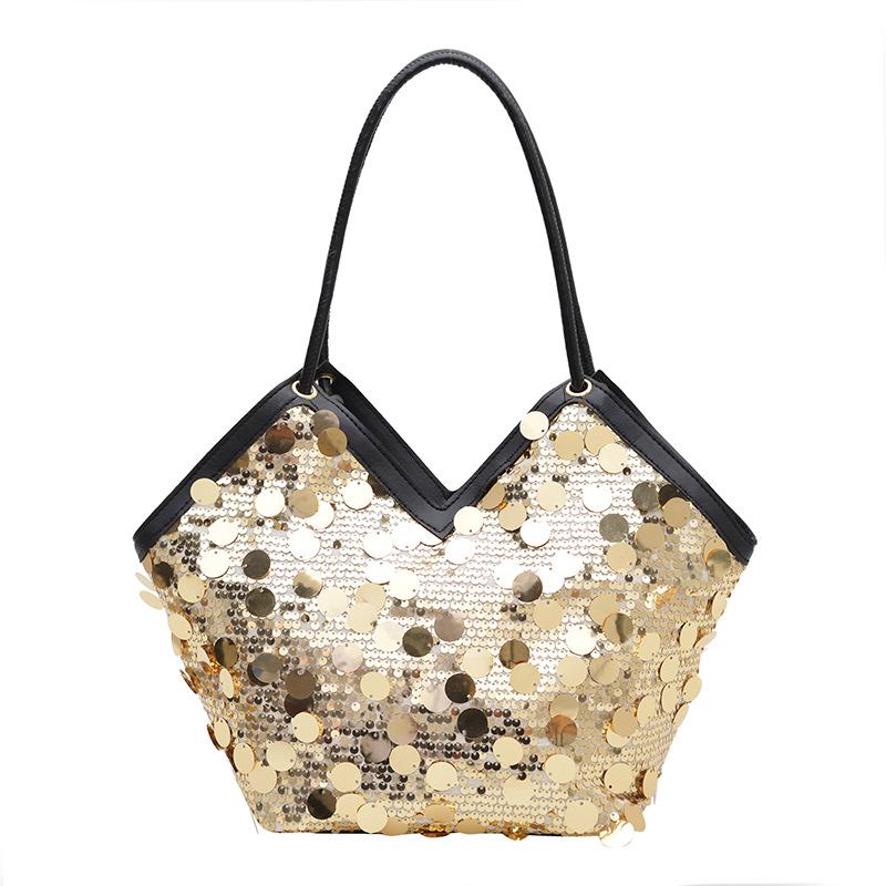 Commuting To Work, Fringed Sequins, Spring New Large-capacity Trendy Shoulder Portable Tote Bag
