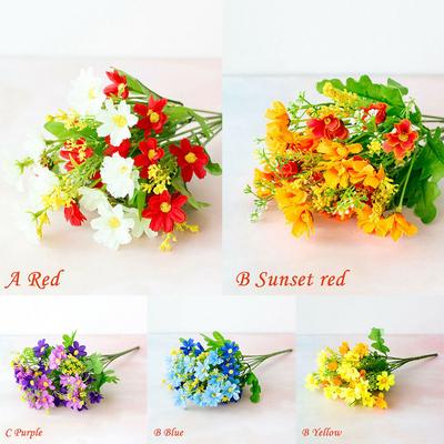 Yapay Buket İpek Sahte Çiçekler Bitki Parti Çiçek Düğün Dekorasyon