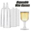 25pcs Unbreakable Disposable Wine Glasses 6 Oz Champagne Goblet Plastic Margarita Glasses  Banquet