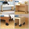 Set of 4 table legs, height adjustable from 0mm to 50mm, 5cm and 10cm heights (black, 50mm height)