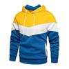 Men's Casual Patchwork Color Hooded Sweatshirt