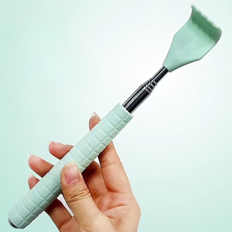 

Telescopic Stainless Steel Back Scratcher, rubber handle extendable up to 27.17 inches, also works as acupoint massager, perfect for holiday gifts. зелёный
