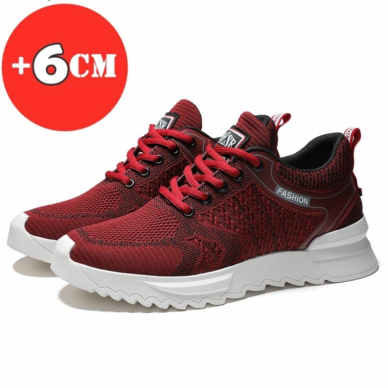 Fashion Sneakers Men Elevator Shoes High Increase Shoes for Man Casual Height Shoes Insole 6CM Sports Shoes