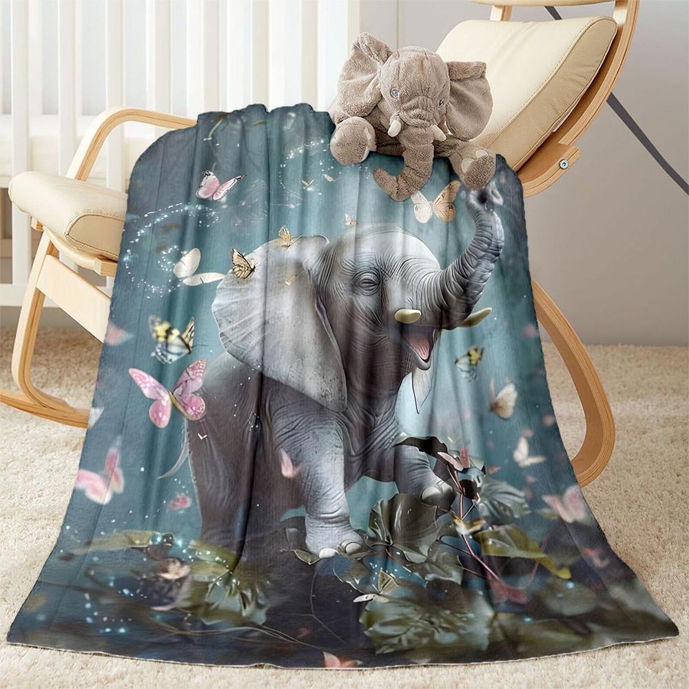 

Vintage Floral and Animal Art Flannel Blanket - Soft and Suitable for Sofas, Beds, Offices, Travel, All Seasons, and A Great Holiday Gift. 80cmx120cm