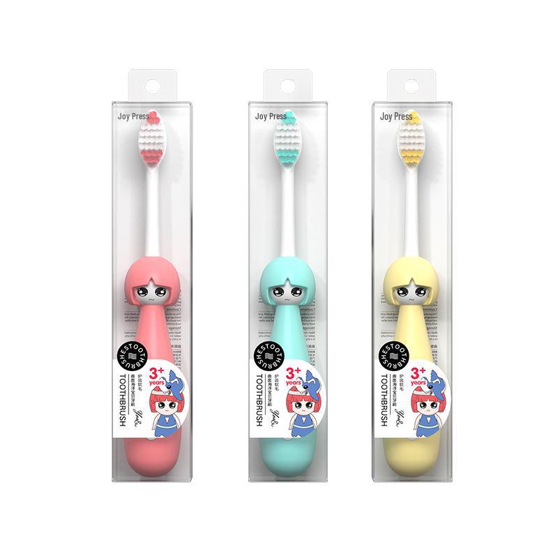Mike Kids’ Soft Bristle Cartoon Toothbrush - Curved Head, Gum Care, Sensitive, Single Pack