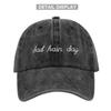 Badhairday bestickte Baseballkappe Buchstabe dreidimensional bestickte Schirmmütze Sonnenhut Hip-Hop-Mütze