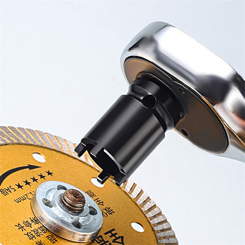 1 Zestaw Klucz Czteroszczękowy do Płyty Dociskowej Klucz+Płyta Dociskowa Do Demontażu Szlifierki Kątowej Klucz Nasadowy Precyzyjne Mocowanie Do Konserwacji i Naprawy Narzędzi