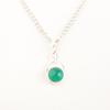 Rare Green Onyx Cab Gemstone 925 Sterling Silver Jewelry Handmade Chain Pendant CP-25-23