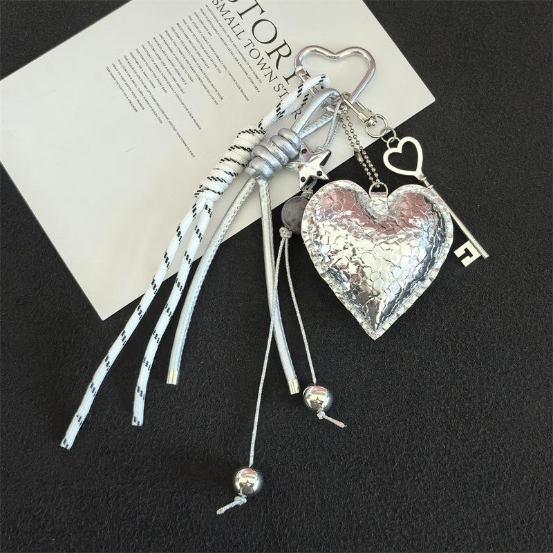 Yogodlns Heart Shape Candy Color Mini Backpack Hanging Handbag Pendant Bag Pendant Bags Accessories