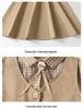 Houndstooth Girls' Faux Two-Piece Dress - 2025 Autumn College Style for Kids