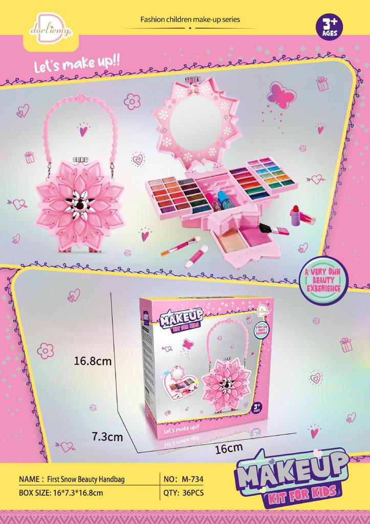 Children's Princess Makeup Set: Role-Playing Toy with Color Box & Nail Polish - Perfect Birthday Gift for Girls