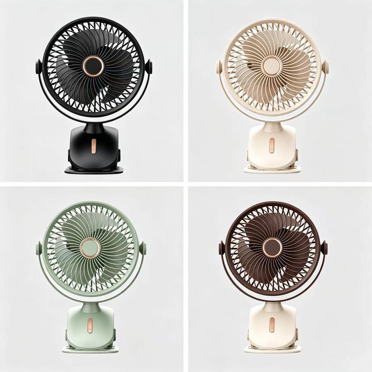 

Rechargeable Silent USB Clip Fan with Night Light - 6 & 8 for Dorm or Office Desk Standard