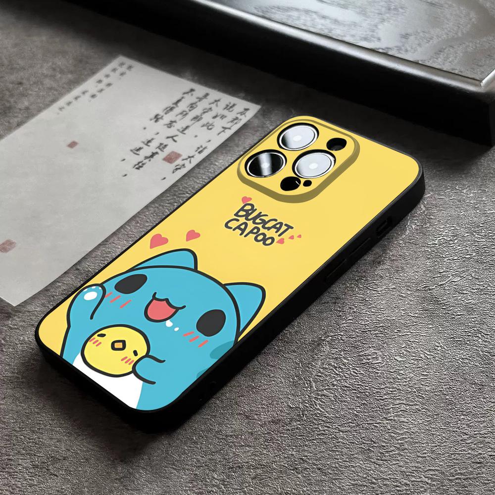 Bug Cat C-Capoo Phone Case For 17 Pro Max For Iphone 14 16 Pro Max 12 15 11 13 Pro Xr X Xs 8 7 Plus Back Cover