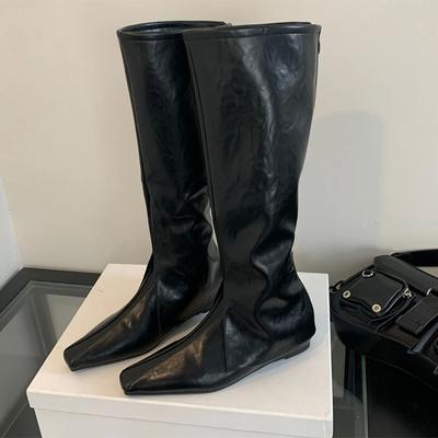 Damskie Designerskie Kozaki do Kolan Sexy Szpiczasty Nosek Damskie Buty 2024 Trend Modowe Botki Chelsea Do Chodzenia Nowe Śniegowce Zimowe Buty Damskie