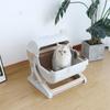 New Cat Semi-automatic Easy Cleaning Open Large  Litter Basin Splash-proof Cat Toilet Pet Cleaning Supplies Simplicity