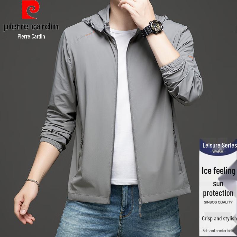 Pierre Cardin Men's Lightweight Hooded Sun Protection Jacket