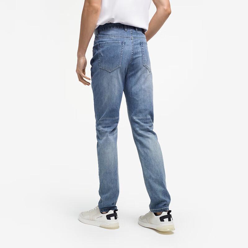 

K-Boxing Men s Straight Fit Washed Denim Jeans FQRE2356 35