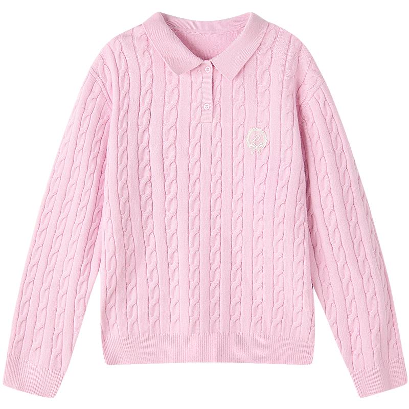 DEESHA Girls Polo Collar Knit Sweater 130