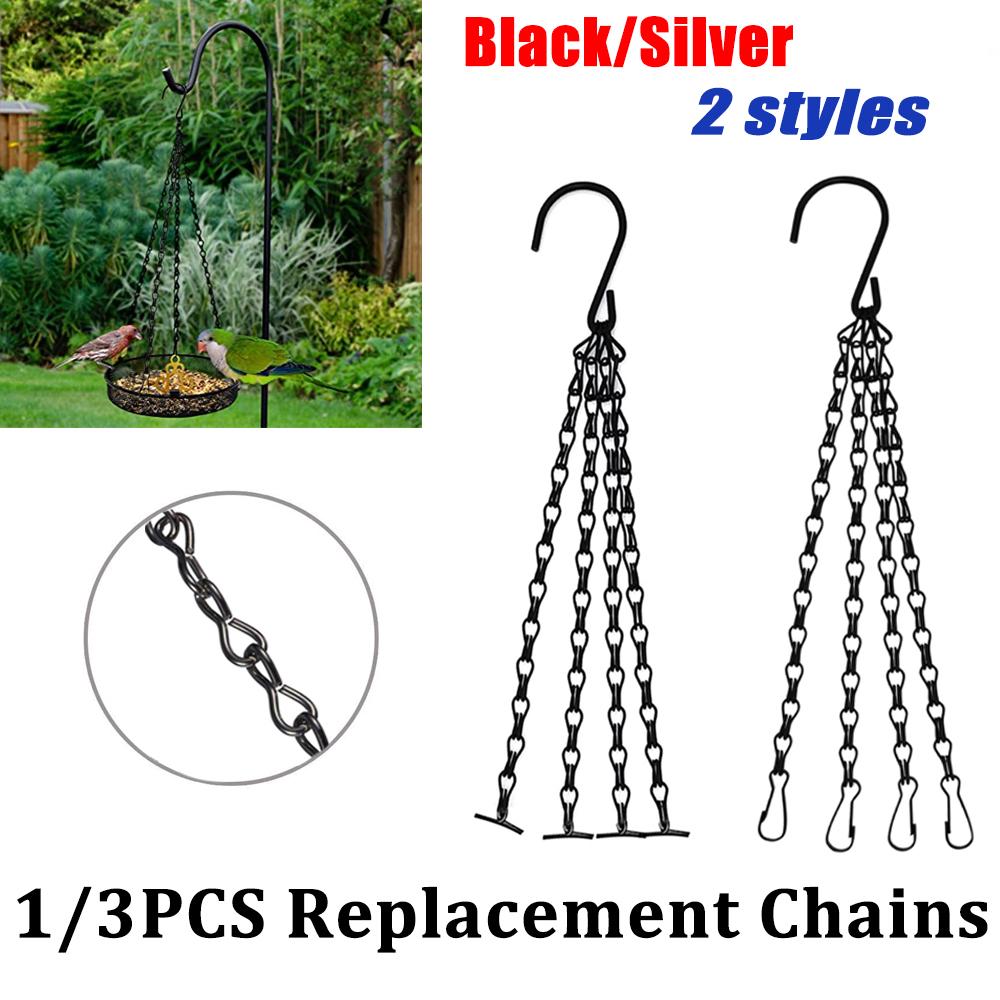 14" Hanging Basket Flower Pot Replacement Plant Hangers 4 Strand Hanging Chain Replacement Chains