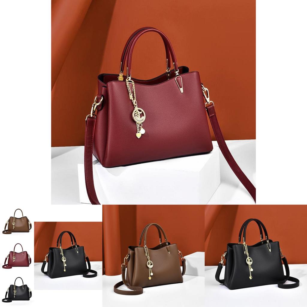 Stylish Large Capacity Women's Tote Bag 2024 Trendy Soft Pu Leather Commuter Handbag