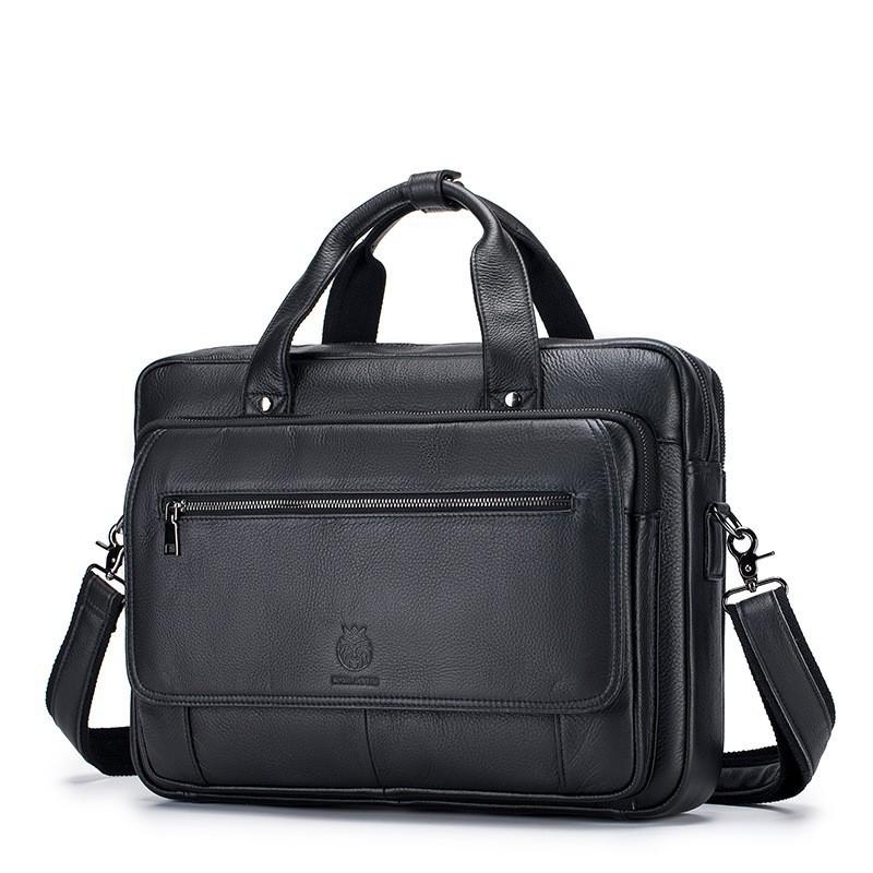 Cross Border Top Layer Cowhide Men s Briefcase Leather Bag Retro Casual Shoulder Laptop 42x16x30