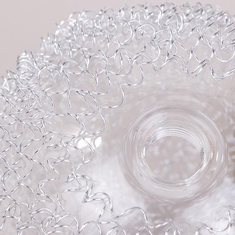 Klarer G9 Glasschirm Ersatz mit Aluminiumdraht außen 20mm Loch G9 Lampenabdeckung für Schraubsockelhalter