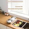 Expandable Stainless Steel Sink Drain Basket Telescopic Adjustable Filter Holder for Fruit Cleaning Kitchen Accessories