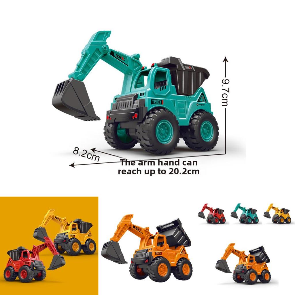 Childrens Inertia Excavator Dump Truck Toy For Developmental Play And Handeye Coordination