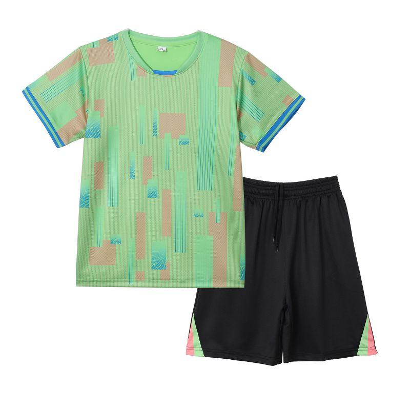 

4-14 Years Kids Boys Summer Sports Set Quick-Dry Cool Short-Sleeve and Shorts 30