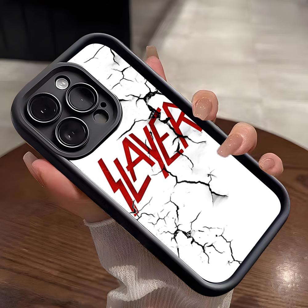 Funda para Teléfono de Banda de Rock Metal S-Slayer Para IPhone 17 Pro Max 15 Pro 16 14 Plus 12 13 Mini 11 Pro Cubierta Suave a Prueba de Golpes