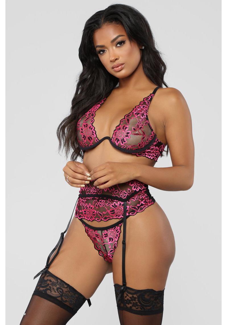 European & American Hot-Selling Sexy Women s Two-Piece Lingerie Set Small розы красного