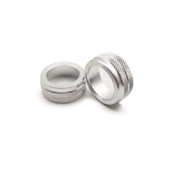 Aluminum AC Knob Ring Trim For Toyota Corolla - Center Console Silver