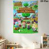 Name Custom Animal Crossing Wall Tapestry Aesthetic Wall Hanging Printed Fabric Blanket Decorative Tapestries for Bedroom Living Room Home Decor
